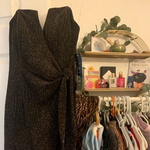 Mini Strapless Sparkly Dress